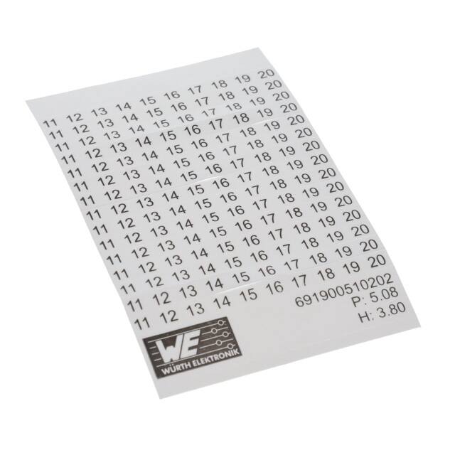 691900510202 Würth Elektronik  Bandes de marquage pour borniers